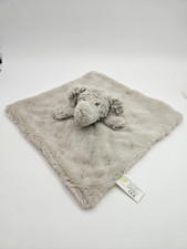 Kellytoy Elephant Lovey Security Blanket Stuffed Animal Plush Gray Rattle