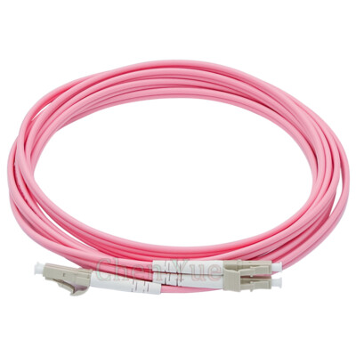 15M LC to LC UPC Duplex Fiber Cable OM4 Multimode 3.0mm Fiber Optic Patch Cord 