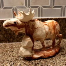 Vintage Ceramic Standing  Moose Elk Deer Stag Figure