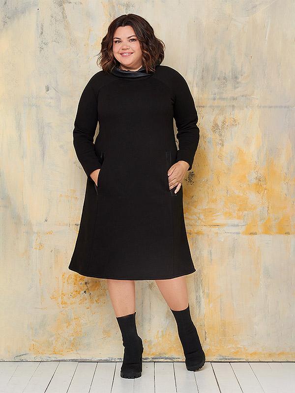 Lega Warm Cotton Hooded Dress Kimberly Black Pencil Dress Black Women Knit