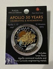 NASA Apollo 13 Pin 50th  Contains Flown Metal Failure Is Not An Option