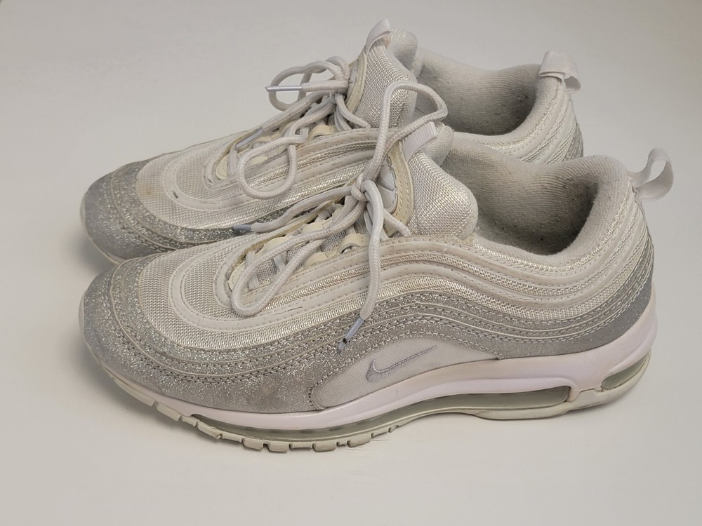 Nike Air Max 97 Women's Silver Gray Cream Glitter Sneakers Size 9 917704-015 2019 Release