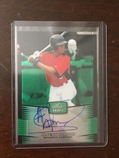 Albert Almora 2012 Leaf Metal Draft Prismatic Green Auto 7/10