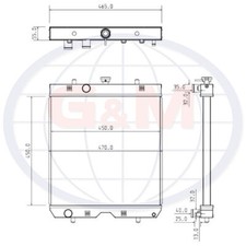 Radiator For Kubota Compact Tractor T1150-16010 12227