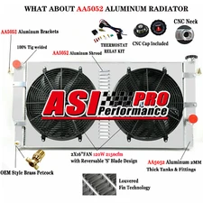 4 Row Radiator+Shroud fans+Relay for 94-2002 96 Dodge Ram 2500/3500 5.9L Cummins