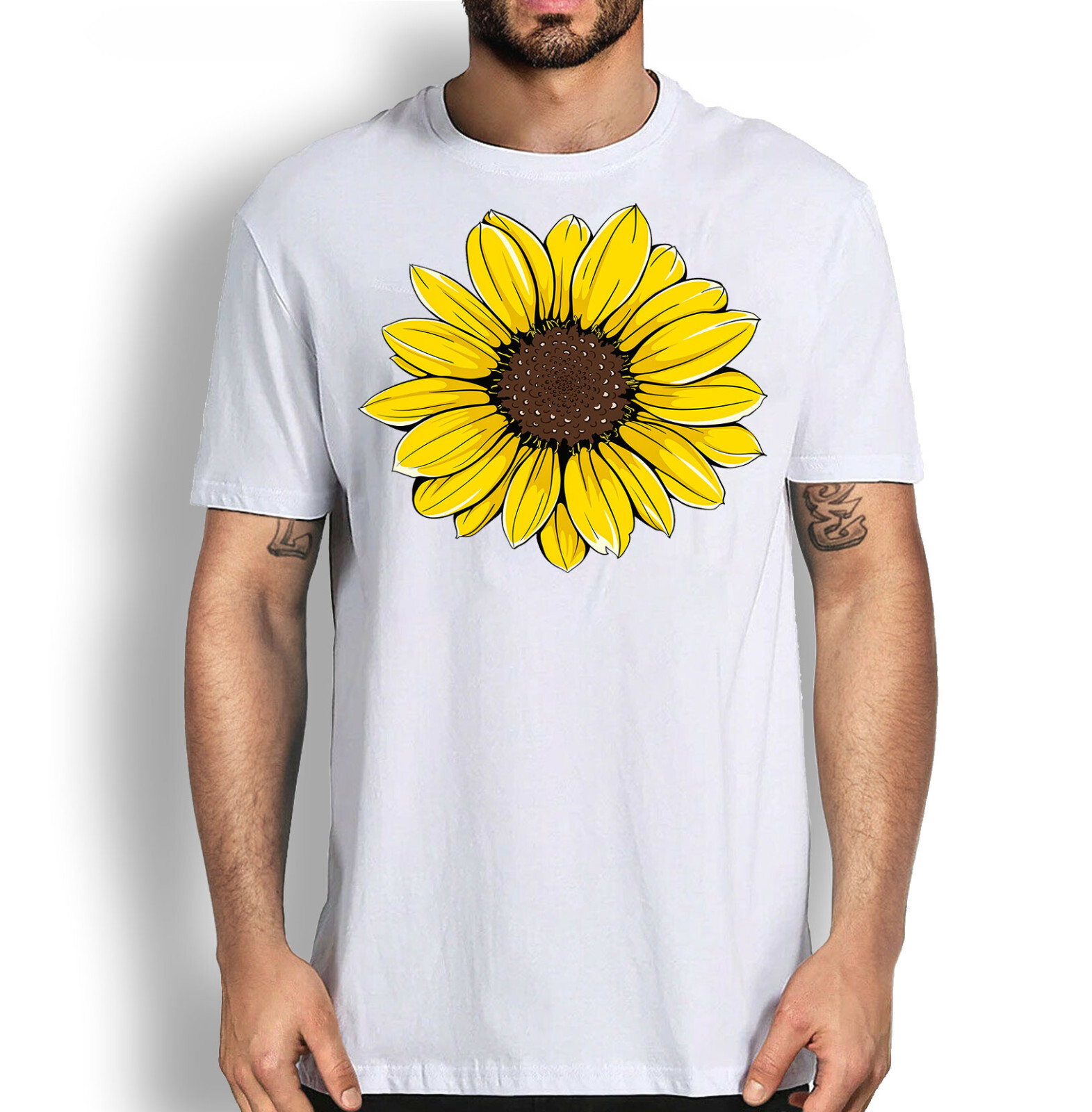 Friday Tshirt Sunflower Novelty Graphic Tee Golden Yellow Flower Shirt