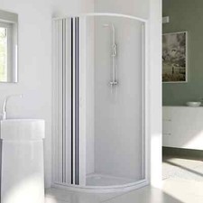 Box Doccia Giove in PVC Semicircolare Angolare 2 Lati Apertura Scorrevole Latera
