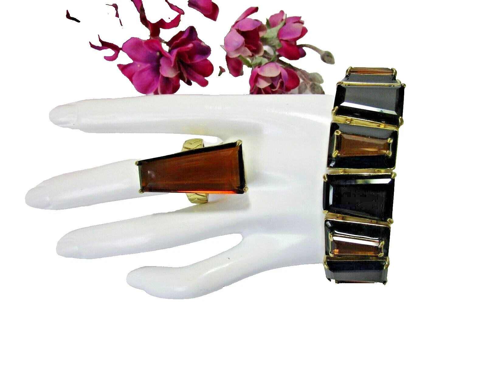 Juegos de joyas de moda de bronce de Topacio