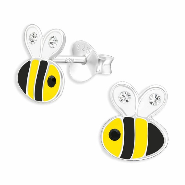 Bienen Ohrringe Ohrstecker 925 Silber - Kinder Damen MäDchen Schmuck-image