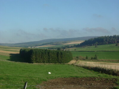 Foto 6x4 Blick hinunter in Richtung Swell Burn und Little Lynturk. Muir of Fow c2006