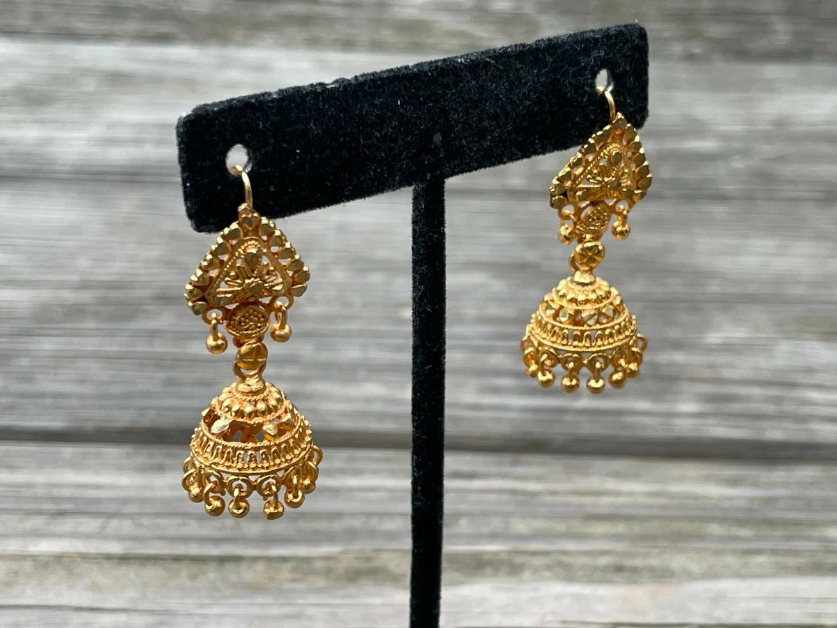 Women Jhumka Earrings Fashion Gold Tone Ladies Ear Jewelry New