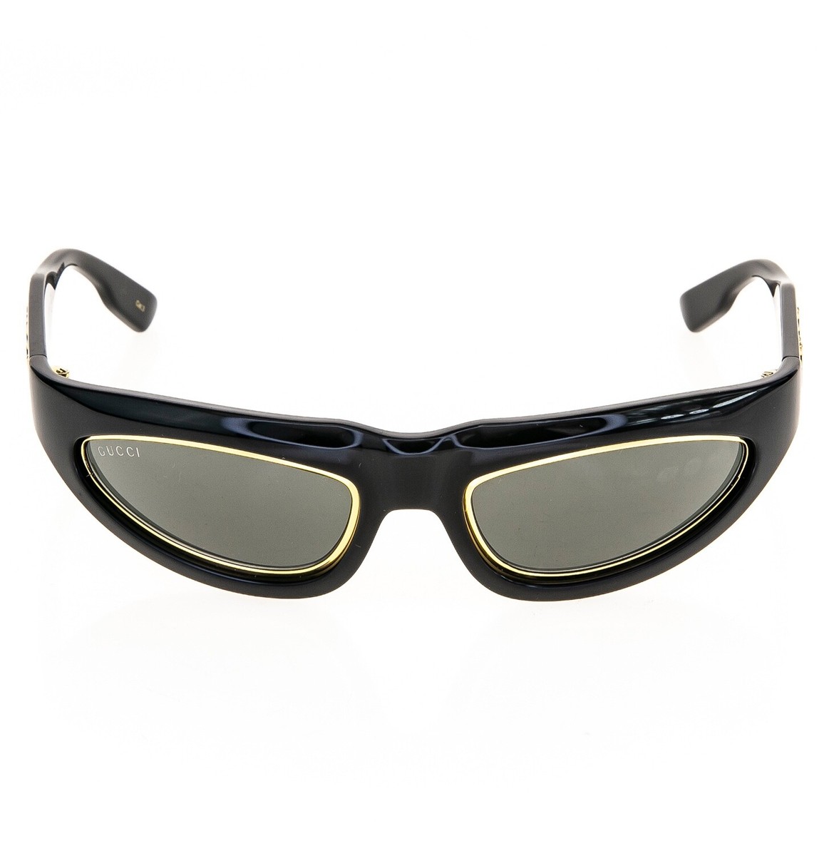 GUCCI ARIA 1062 Black Gold 003 Narrow Mask Sunglasses GG1062S