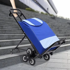 460lbs Black Stair Climbing Cart Trolley Stair Climber Hand Truck 29-45in Height