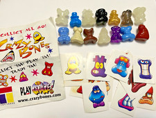 Gogo's Crazy Bones Lot of 14 Assorted with Insert Stickers Vintage '90s
