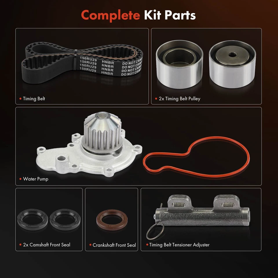 8x Kit de correa de distribución para Chrysler Sebring Dodge Avenger 1995-1999 Eagle Mitsubishi Foto 2 de 4