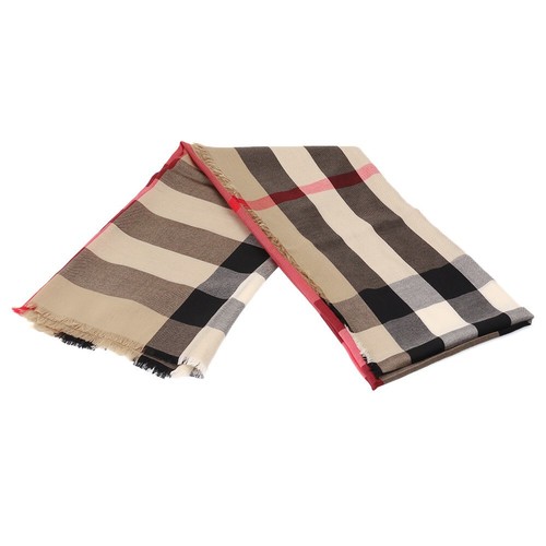 BURBERRY Cashmere Scarf Large Scarf Women Men Lightweight 8024500 Archive Beige - Picture 3 of 6