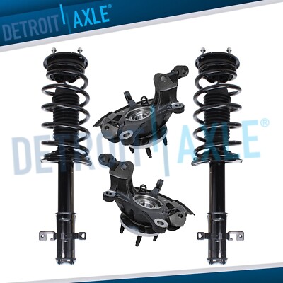 Front Steering Knuckles Wheel Hub Struts Spring for 2007 - 2010 Ford Edge MKX