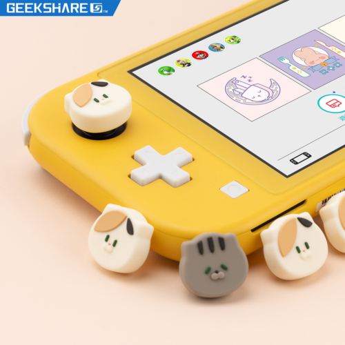 GeekShare Thumb Grips Caps for Nintendo Switch / Switch OLED / Lite 4PCS Cats - Afbeelding 1 van 9