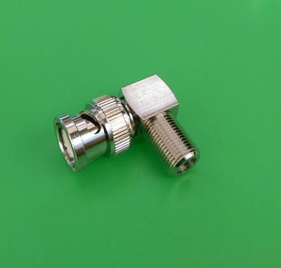 (1 PC) Right Angle BNC Male to F Female Connector - USA Seller