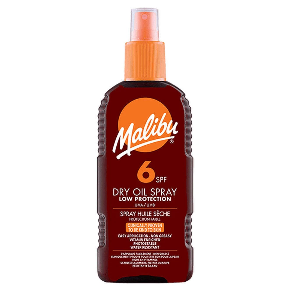 2X Malibu Dry Oil Spray SPF 6 200ml (2 pack)