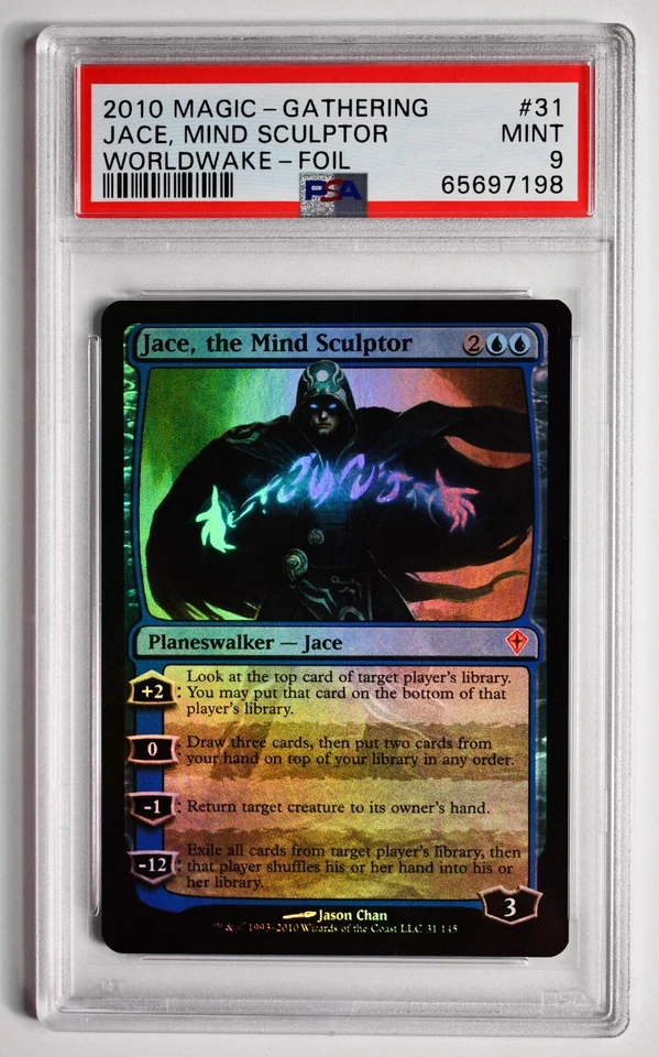 MTG 2010 WORLDWAKE Jace, the Mind Sculptor FOIL MINT PSA 9 - Image 4 of 4
