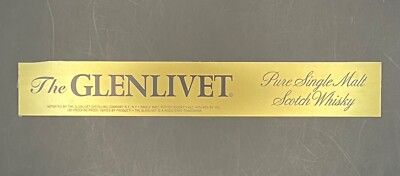 The Glenlivet - Pure Single Malt Scotch Whisky - Mylar Shiny Shelf Strip Sign