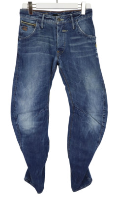 G-Star Riley Loose Tapered Herrenjeans W29/L32 Blau Neu Knopf Fly Whiskers