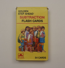 Vintage 1984 Golden Step Ahead Subtraction Flash Cards