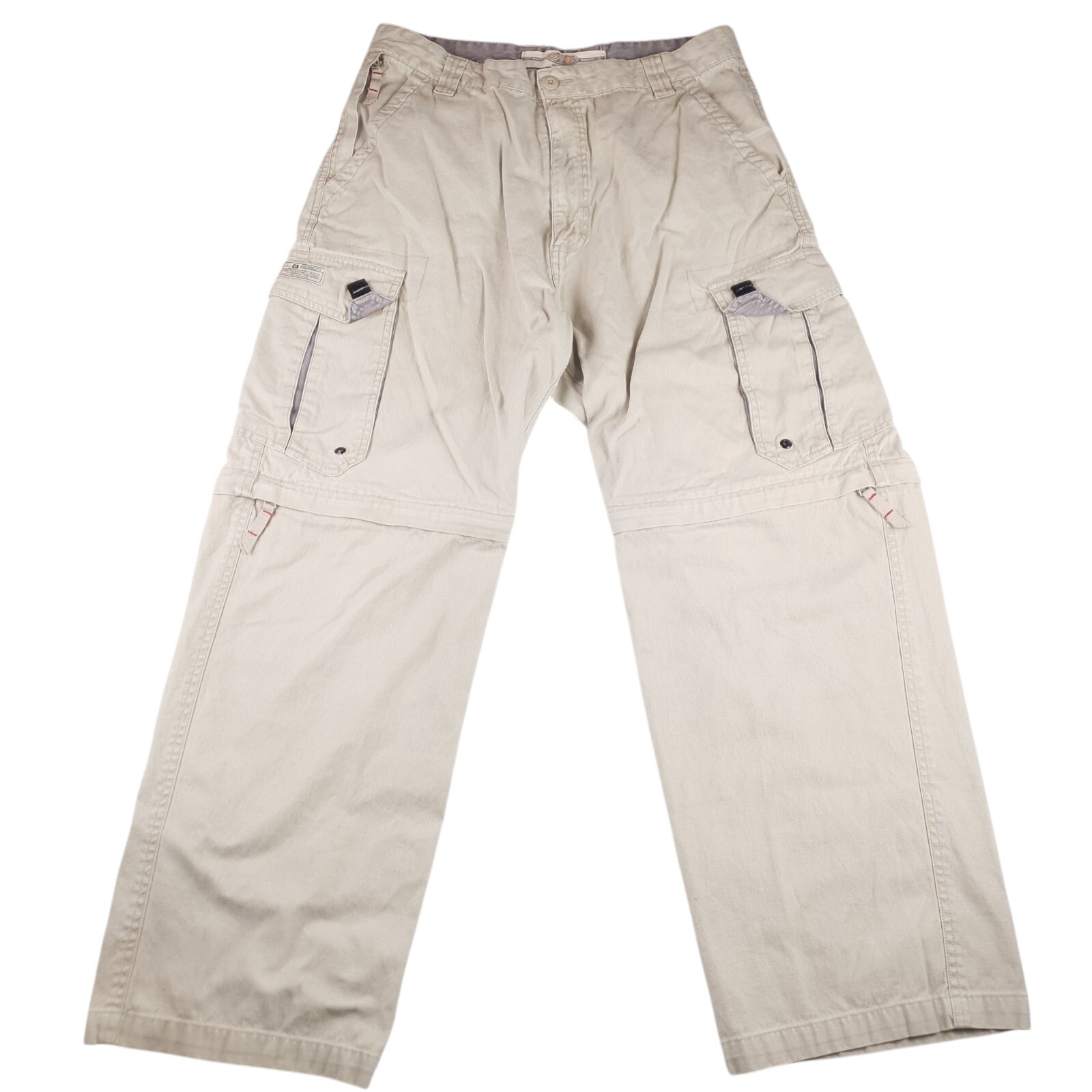 Vintage Y2k OTB Zip Off Cargo Pants Baggy Wide Leg Jnco Style Skate 32x28 Actual