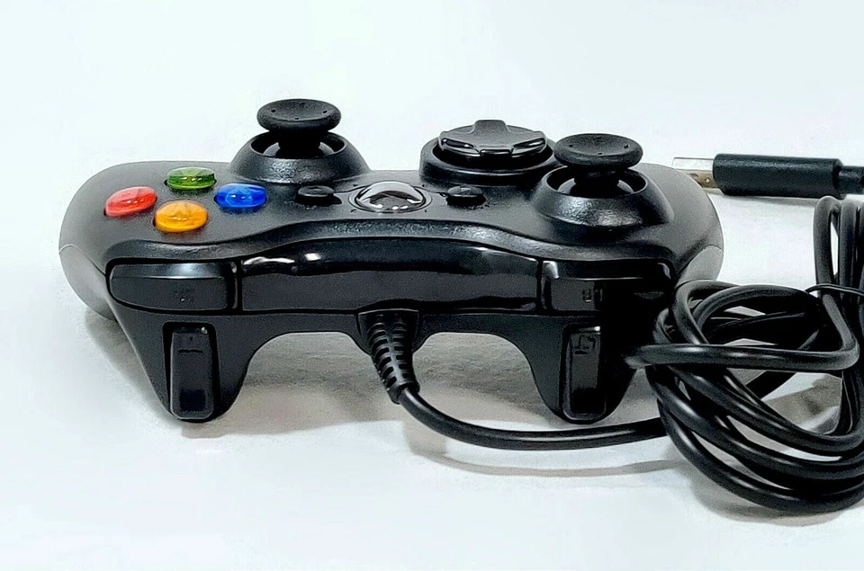 NEW Wired Black Gamepad USB Gaming Controller for Microsoft Xbox 360 Slim PC USA - Image 4 of 4