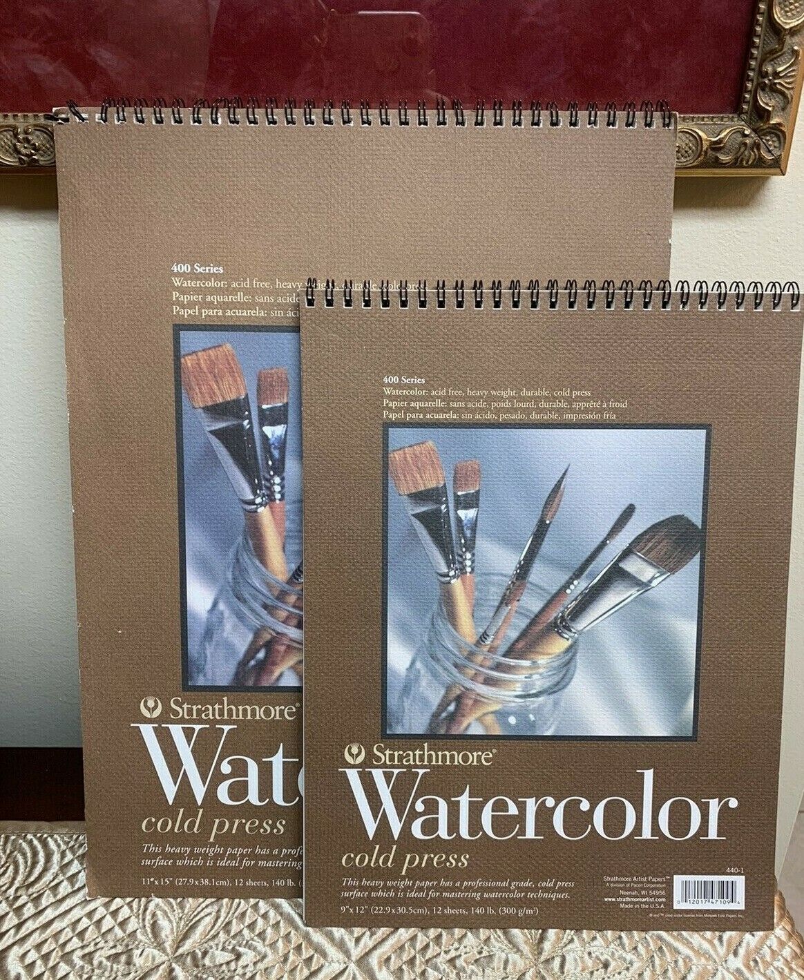New - Strathmore 400 Series Cold Press Watercolor Paper Lot 11 x 15 & 9 x  12