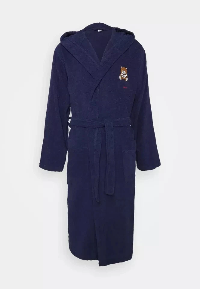 Moschino Accappatoio Vestaglia Motivo Teddy in Blu Navy Taglia M Prezzo consigliato £200