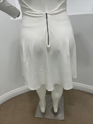 Robe David Lerner New York Taille L - Neuve Avec étiquettes, Blanc, Longueur Genou