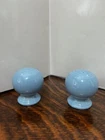 Fiestaware periwinkle blue Salt and Pepper shaker round with stopper