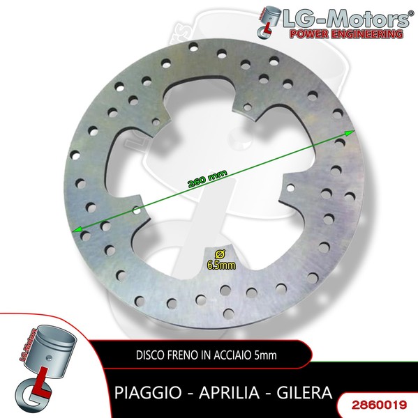 Bremsscheibe Vorne FüR Piaggio X8 200 2005 2006 2007-image