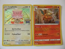 Lot Cartes Pokémon Dracaufeu 10/78 et Leuphorie 52/78  Pokemon GO Holos Rares