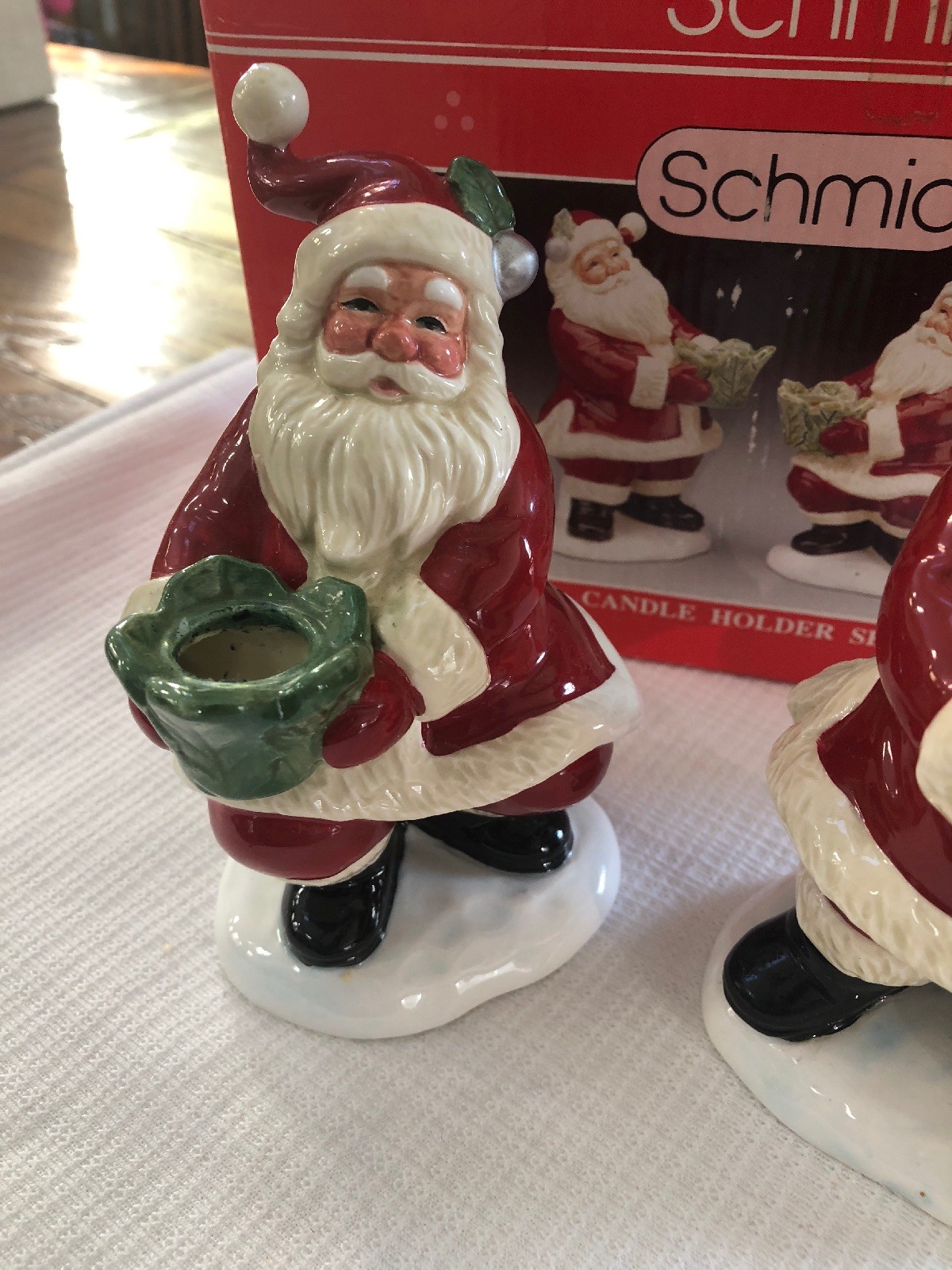 Vintage Kris Kringles Jingles Ceramic Christmas Santa Candle Holders eBay