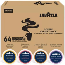 LAVAZZA COFFEE VARIETY PACK KCUPS 64CT