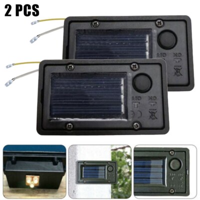 2er Pack Solarleuchte Ersatz Top mit LED Birne Solarpanel Schirm Solarleuchte