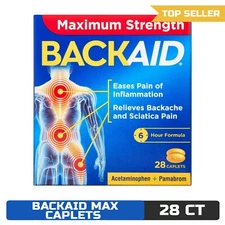 Backaid Max Maximum Strength Pain Relief Caplets, 28 Count