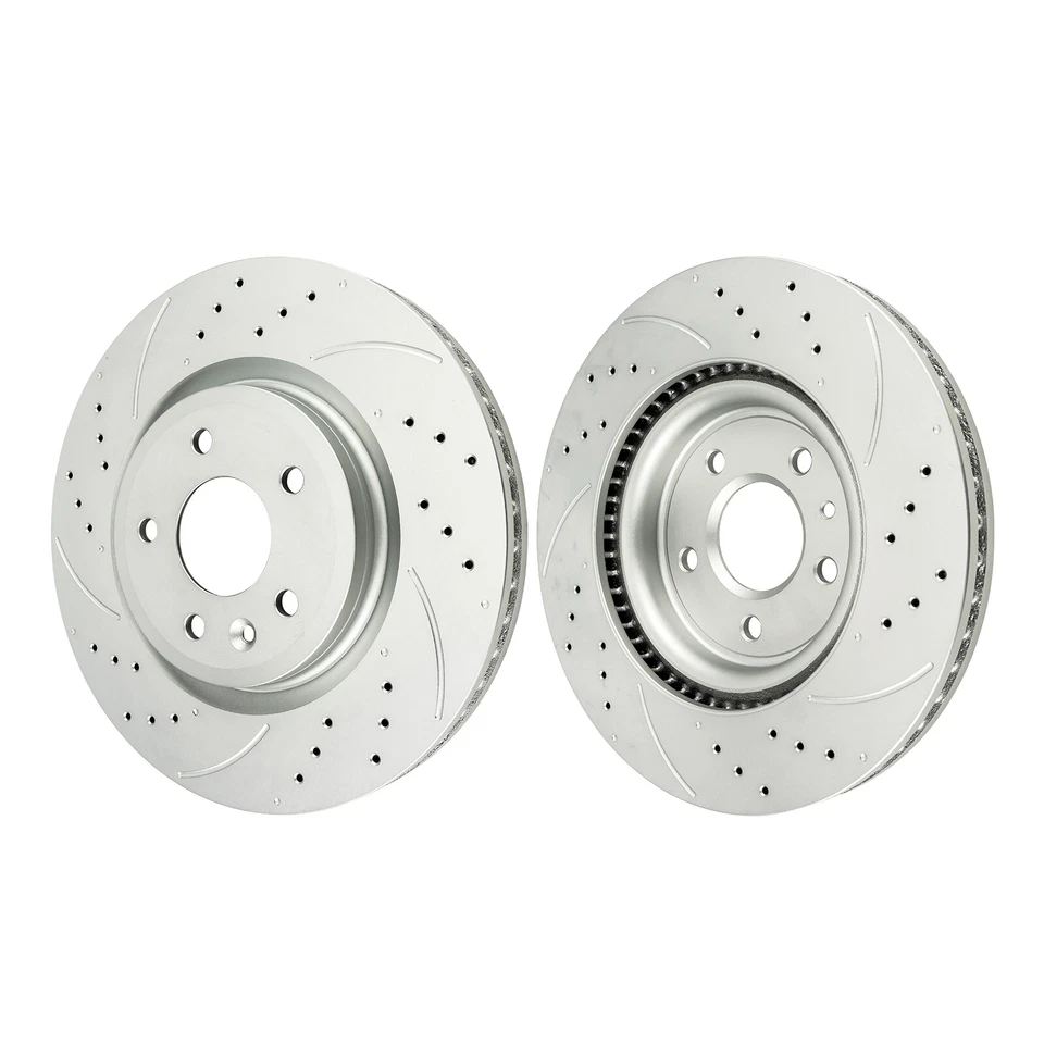 Front Drilled Disc Rotors & Brake Pads Fit For 2011-2014 Ford Explorer Base - Image 2 of 4