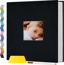 Photo Album Self Adhesive with Picture Display Window,60 Pages DIY Scrapbooking
