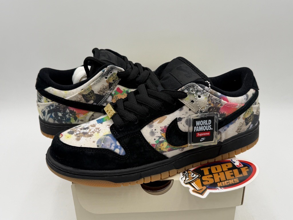 DS New Nike SB Dunk Low Supreme Rammellzee Size 8.5 Authentic OG