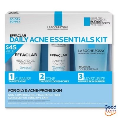 La Roche Posay Effaclar Acne Daily Essential Kit - 3ct: Alcohol-Free