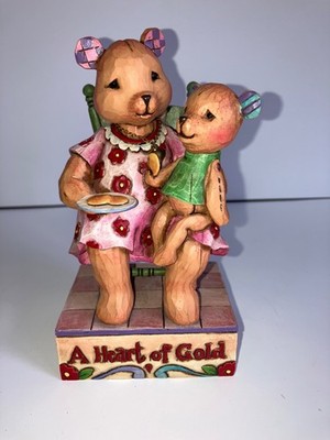 New  Jim Shore Figurine You Have A Heart Of Gold Mom & Baby Bear Heartwood Creek