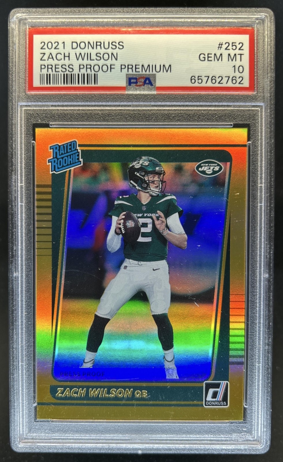 Zach Wilson Panini Donruss #252 Press Proof Premium
