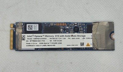 Intel Optane H10 32GB Optane + 1TB NVMe M.2 SSD Solid State Drive HBRPEKNX0203A