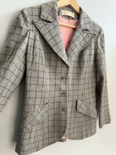 Vintage Pendleton Wool Collared Button Up Jacket In Gray Women s 10 Pockets READ