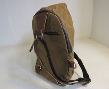 Designer Satchel Sling Bag 10in L x 8in W x 16in H Brown Heavy Duty Canvas