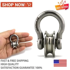 U Groove Bow Pulley Stainless Steel 304 Pulley Bearing Heavy Duty Sheaves Roller